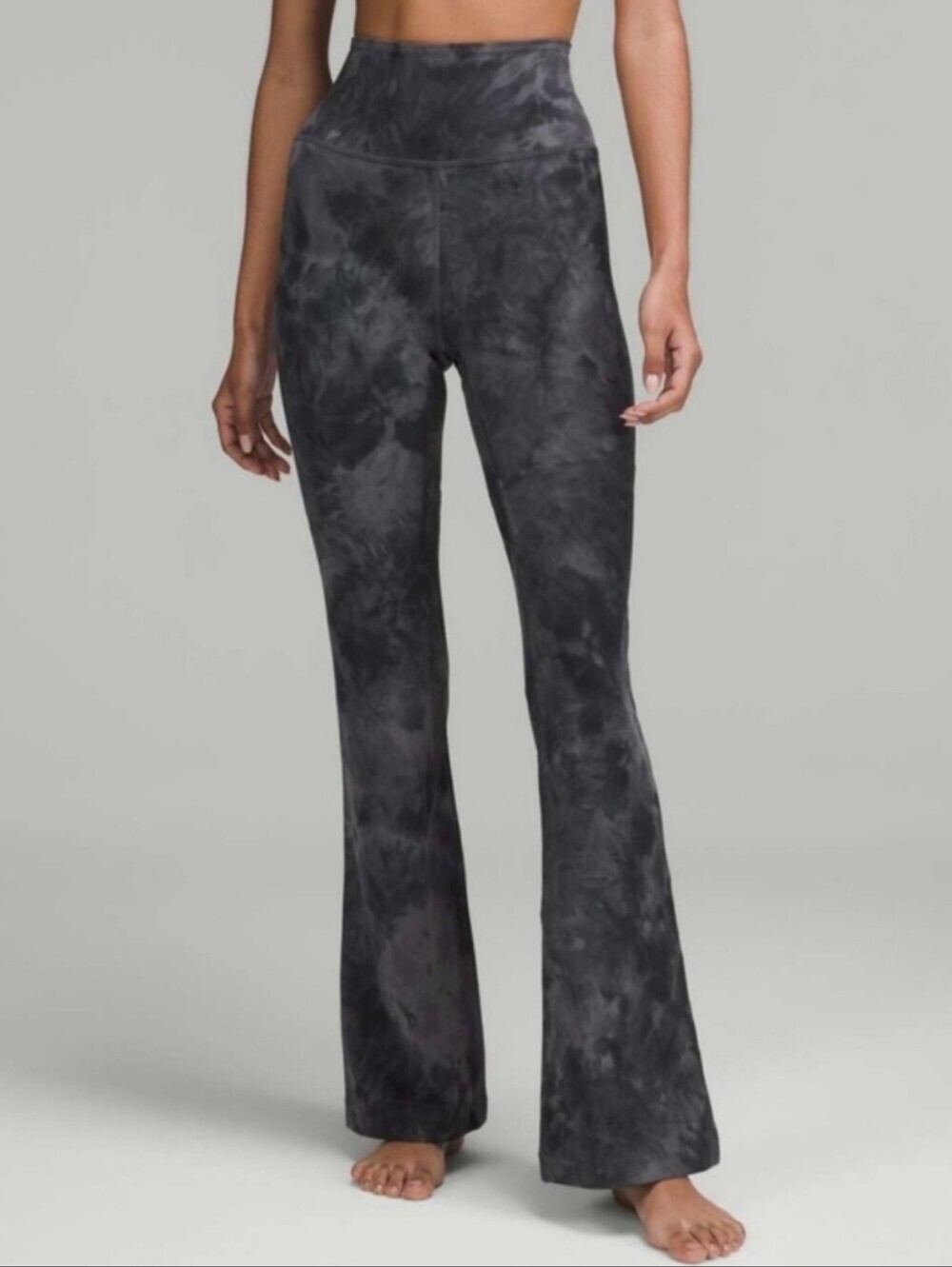 Lululemon Groove Flare Super High Rise Pant Legging Nulu Diamond Dye Grey Sz 0